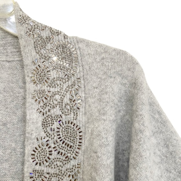 Chico’s Embellished Placket Sweater Ruana in Grey Size L/XL - Picture 5 of 10